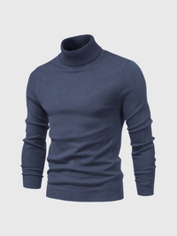 Rickiel | Rollkragenpullover Herren Schwarz | Strick pullover in Blau