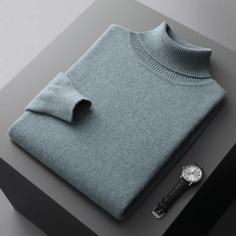 Richard | Herren Rollkragenpullover Schwarz | Warm Pullover