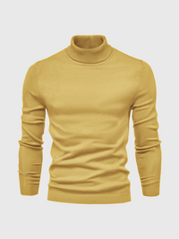 Rickiel | Rollkragenpullover Herren Schwarz | Strick pullover in Gelb