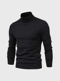 Rickiel | Rollkragenpullover Herren Schwarz | Strick pullover in Schwarz