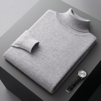 Richard | Herren Rollkragenpullover Schwarz | Warm Pullover in Grau