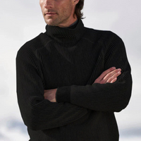 Zach | Rollkragenpullover Herren Schwarz | Warme Pullover in Schwarz