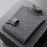 Richard | Herren Rollkragenpullover Schwarz | Warm Pullover in Dunkelgrau