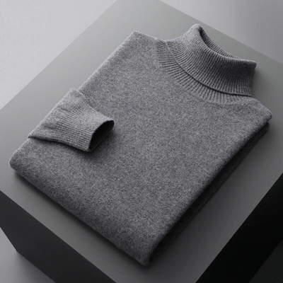 Richard | Herren Rollkragenpullover Schwarz | Warm Pullover
