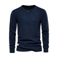 William | Herren Schwarz Sweatshirt | Langarm in Marineblau