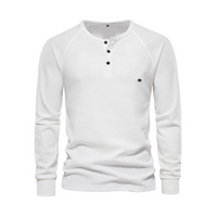 William | Herren Schwarz Sweatshirt | Langarm in Weiß