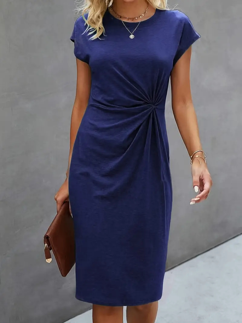Velma | Schwarz Wickelkleid | Midi
