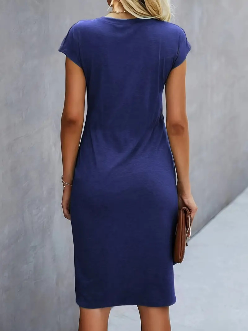 Velma | Schwarz Wickelkleid | Midi