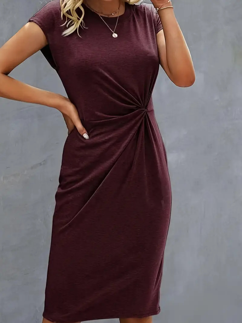 Velma | Schwarz Wickelkleid | Midi