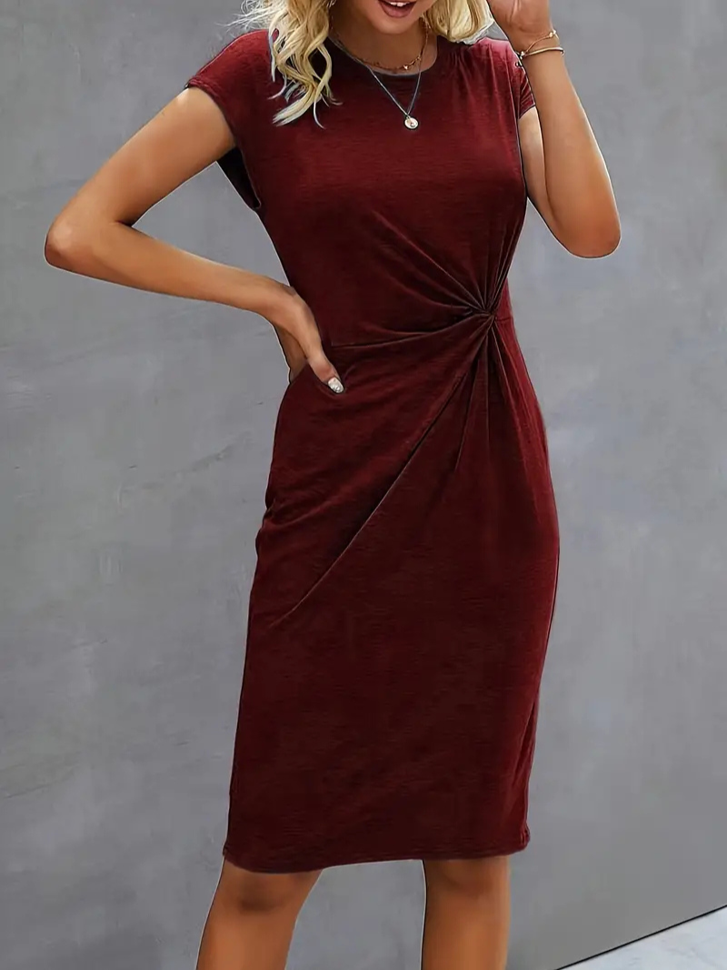 Velma | Schwarz Wickelkleid | Midi