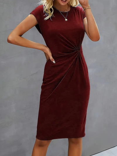 Velma | Schwarz Wickelkleid | Midi