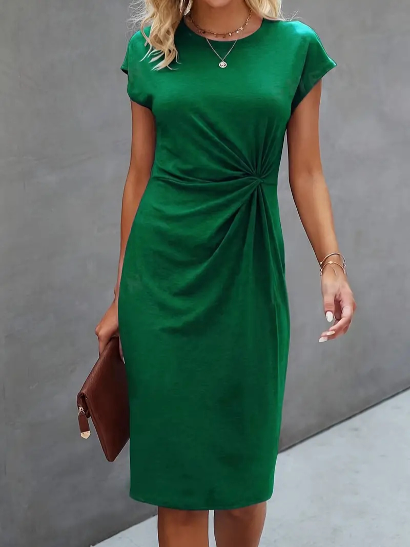 Velma | Schwarz Wickelkleid | Midi