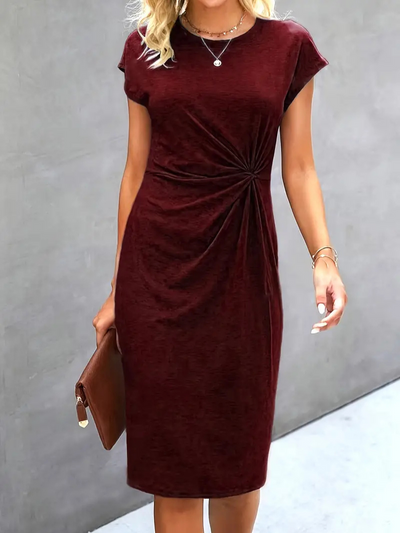 Velma | Schwarz Wickelkleid | Midi