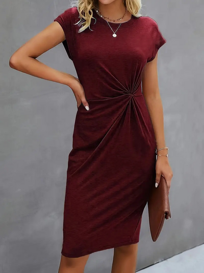 Velma | Schwarz Wickelkleid | Midi