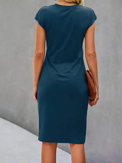 Velma | Schwarz Wickelkleid | Midi
