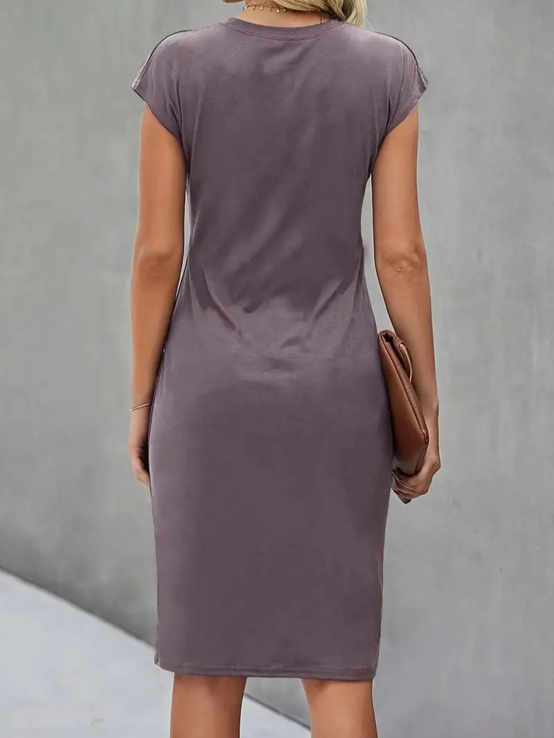 Velma | Schwarz Wickelkleid | Midi