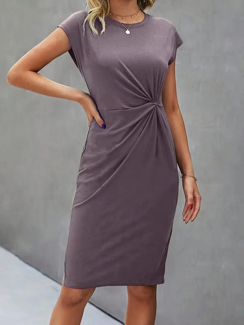 Velma | Schwarz Wickelkleid | Midi