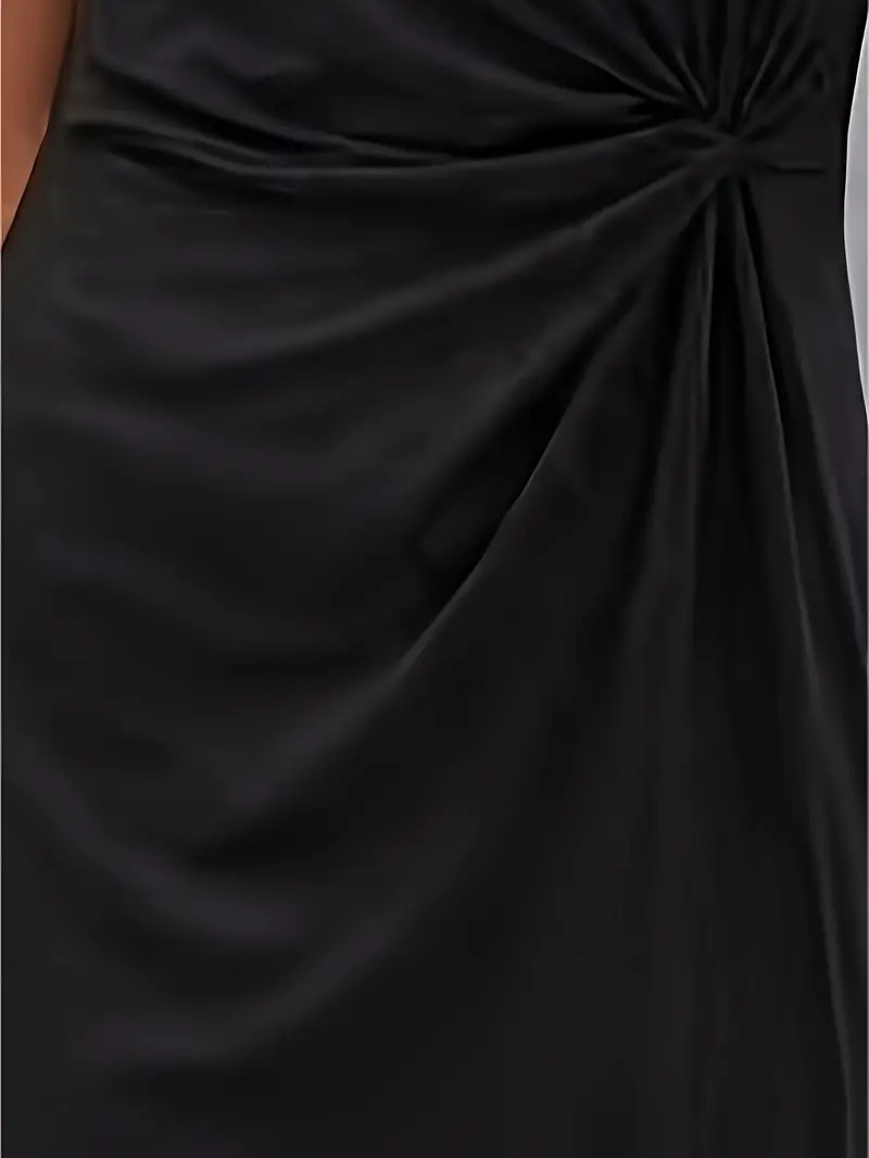 Velma | Schwarz Wickelkleid | Midi
