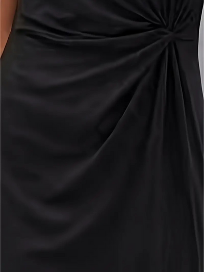 Velma | Schwarz Wickelkleid | Midi