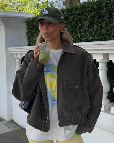 Naila | Suede Pilotjacke