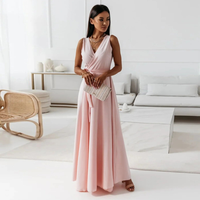 Selma | Elegantes Wickel Maxikleid in Zartrosa