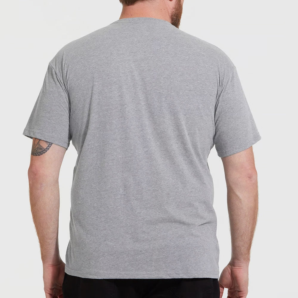 Set aus 10 Herren T- Shirts (Große Größen), 100% Baumwolle (strapazierfähig), Doppelkragen (verbreitert sich nicht), Regulärer Schnitt (komfortabel), GRAU (für jeden Stil)