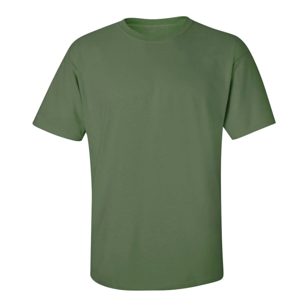Set aus 3 Herren T- Shirts, 100% Baumwolle (strapazierfähig), Doppelkragen (verbreitert sich nicht), Reguläre Passform (komfortabel), Grün (Khaki), für jeden Stil