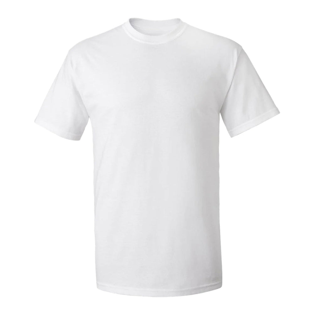 Set aus 5 Herren -T- Shirts, 100 % Baumwolle (Langlebig), Doppelkragen (WEITET SICH NICHT), Regular Fit (Bequem), WEISS (für jeden Stil)