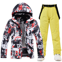 Shamelle | Ski Anzug Damen | Skibekleidung in Rot/ Gelb