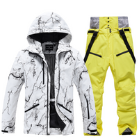 Laarnie | Ski Anzug Damen | Skibekleidung in Weiß/ Gelb