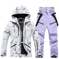 Laarnie | Ski Anzug Damen | Skibekleidung in Weiß/ Lavendel