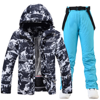 Shamelle | Ski Anzug Damen | Skibekleidung in Schwarz/ Hellblau