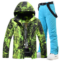 Shamelle | Ski Anzug Damen | Skibekleidung in Grün/ Hellblau