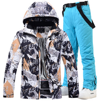 Shamelle | Ski Anzug Damen | Skibekleidung in Creme/ Hellblau