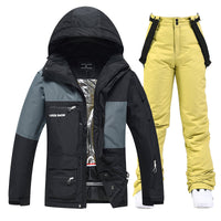 Alexandria | Ski Anzug Damen | Skibekleidung in Schwarz-Gelb