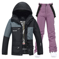 Alexandria | Ski Anzug Damen | Skibekleidung in Schwarz-Lila