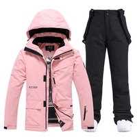 Nadia | Ski Anzug Damen | Skibekleidung in Rosa-Schwarz