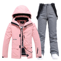 Nadia | Ski Anzug Damen | Skibekleidung in Rosa-Grau