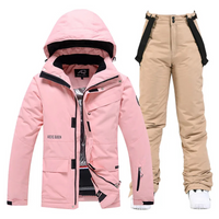 Nadia | Ski Anzug Damen | Skibekleidung in Rosa-Khaki