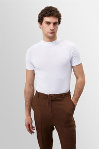 Herren Weiß Schlanke Passform T-Shirt in Weiß