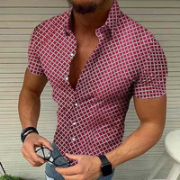 Benedict | Herren Slim-Fit Hemd | Schwarz in Rot