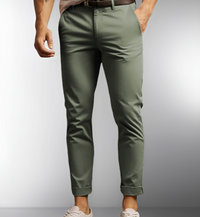 Franky | Herren Chino Hose | Schwarze Stoffhose in Grün