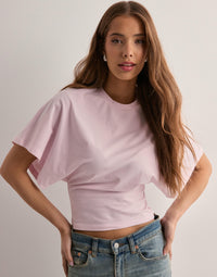 Victoria | Weites Ärmel Icon T-Shirt in Rosa