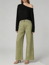 Solveig | Weite High-Waist Palazzohose in Gelb