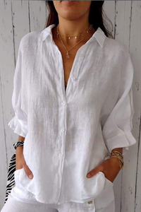 Allison | Sommer Damen Bluse | Weiß in Weiß