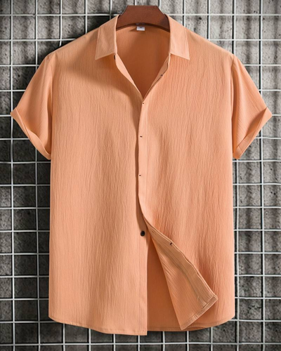 Abraham | Herren Schwarz Hemd | Kurzarm