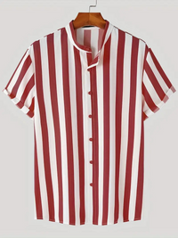 Rone | Herren Sommer Hemd | Schwarz in Rot