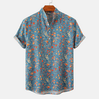 Desmund | Hemd Sommer Herren | Kurzarm in Blau