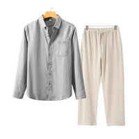 Hajie | Herren Sommer Outfit | Party in Grau/Beige