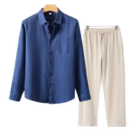 Hajie | Herren Sommer Outfit | Party in Blau/Beige